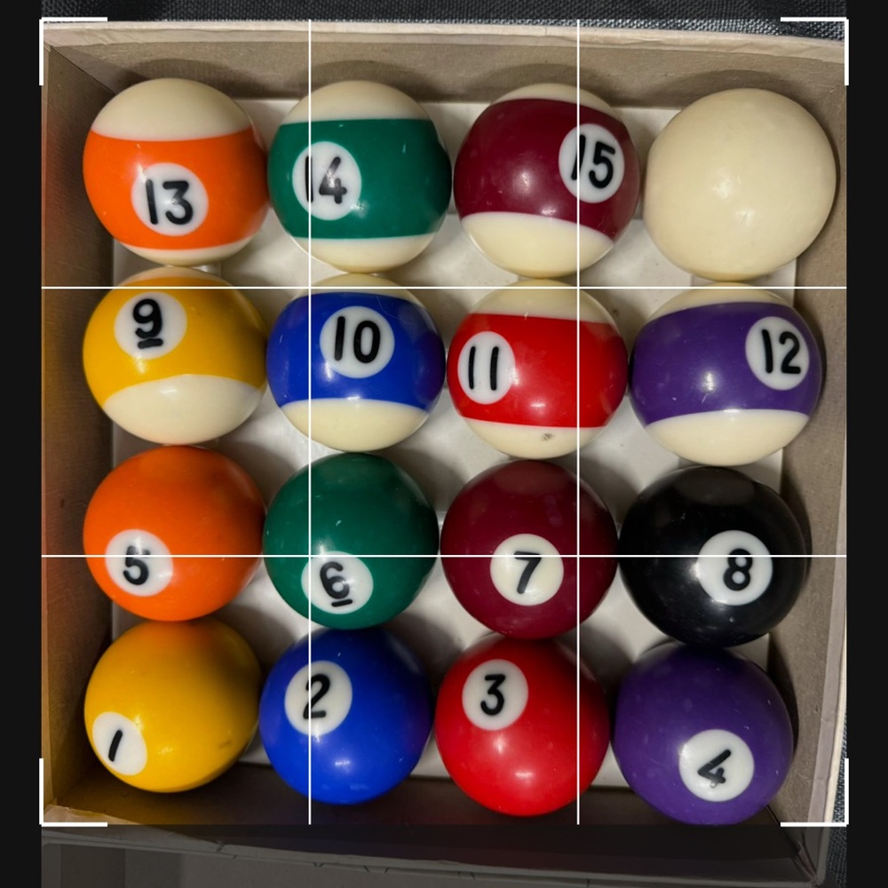 Vintage Standard Pool Ball Set in box
